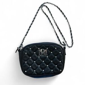 Badgley Mischka Black Quilted Crossbody Bag